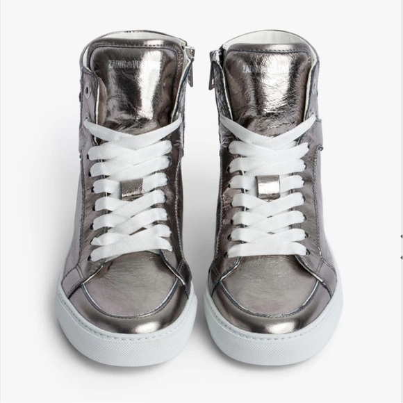 ZADIG & VOLTAIRE ZV1747 High Flash Metallic High Top
Sneakers Size 40 size US 9 - Picture 3 of 14
